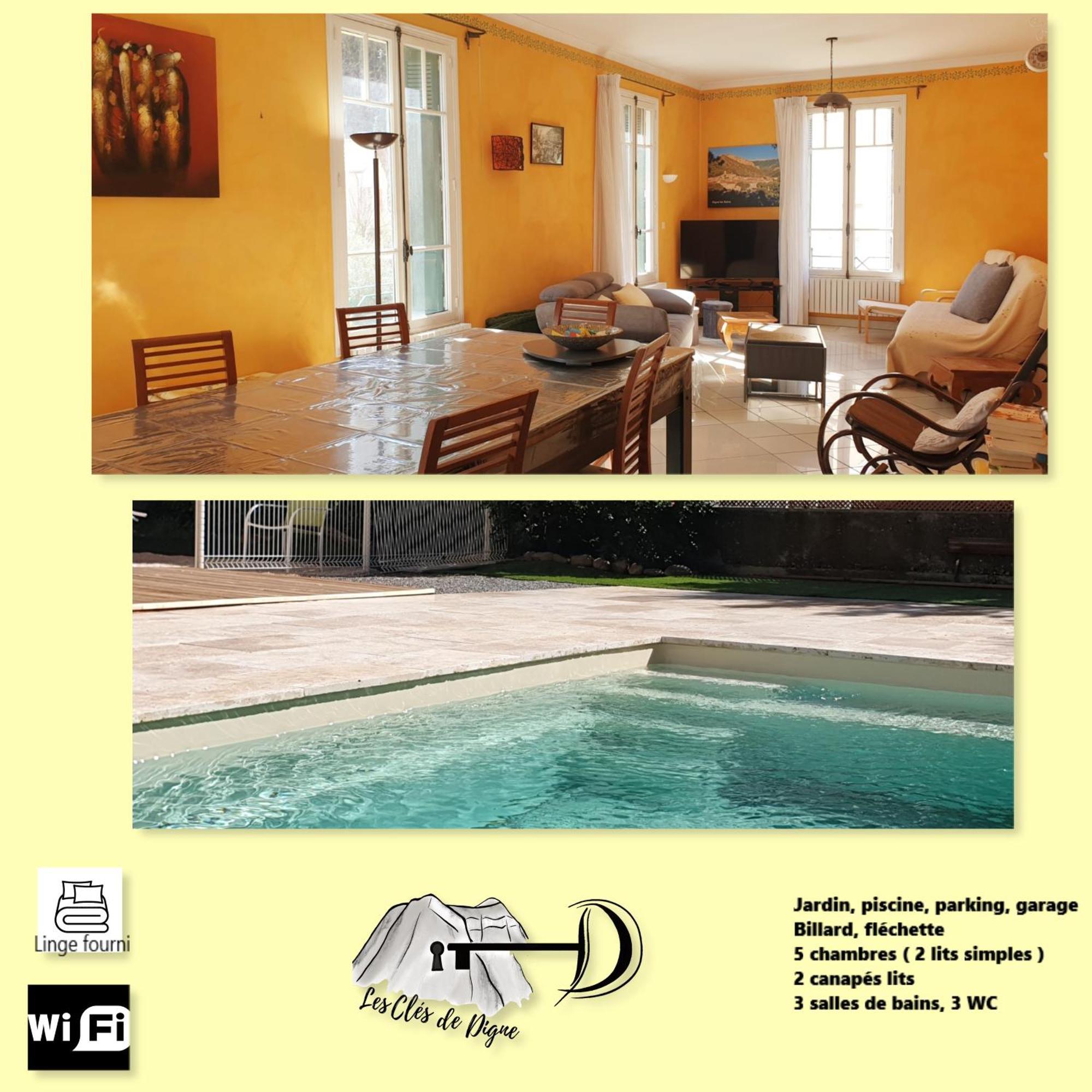 Tres Bel Appartement Avec Piscine Digne-les-Bains Eksteriør billede